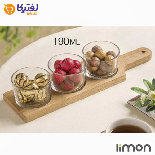 اردوخوری کاسه گرد 3 عددی لیمون کد 2218