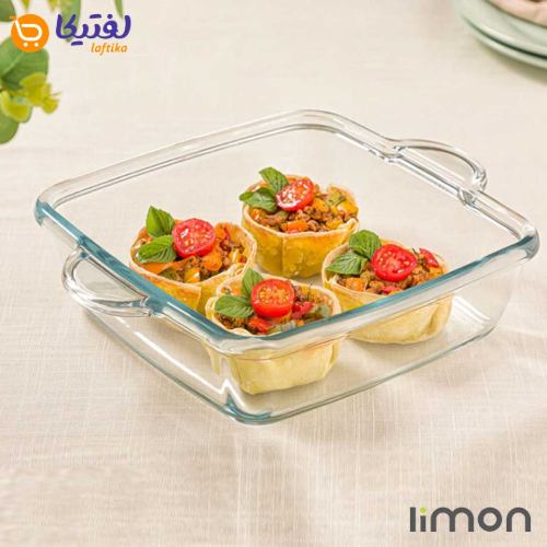 تابه چهارگوش شیشه‌ای لیمون 2 لیتر 2237