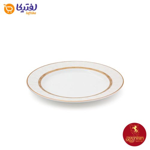 بشقاب تخت چینی زرین میوه خوری هدیه طلایی سایز 16