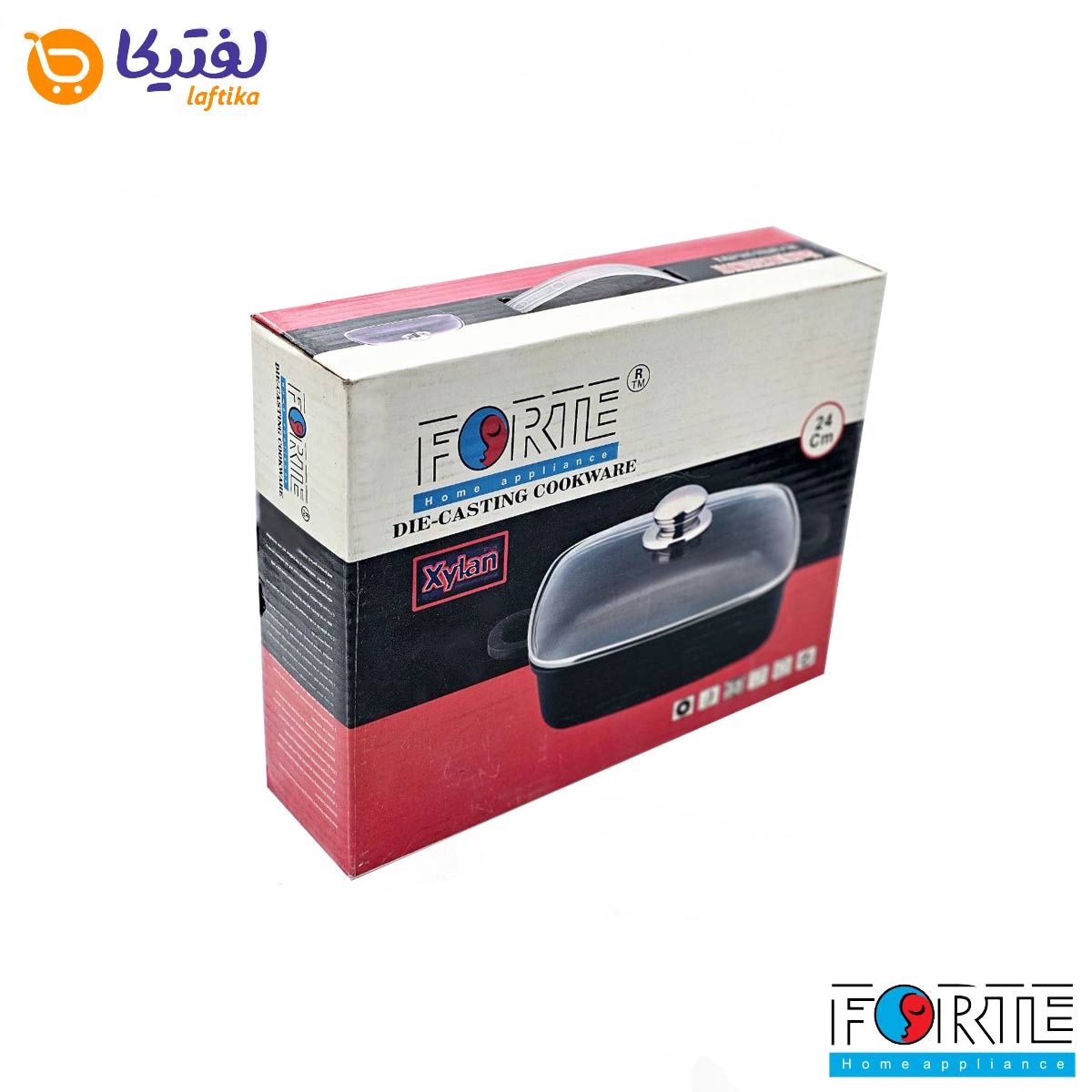 تابه گرانیتی چهارگوش فورته Forte سایز 24