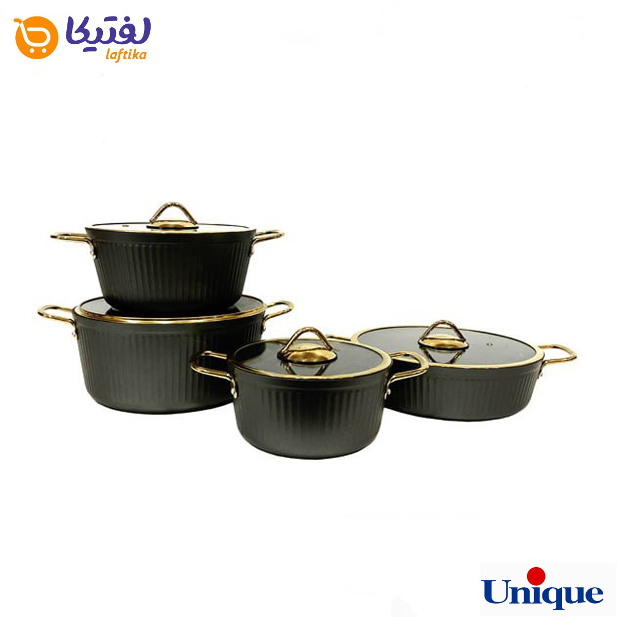 سرویس قابلمه چدن یونیک 8 پارچه UN-8400