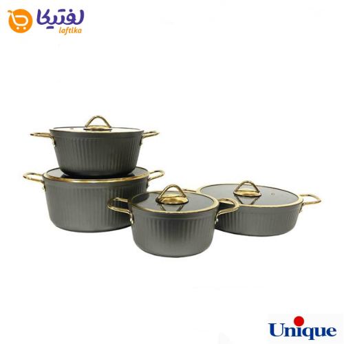 خرید سرویس قابلمه یونیک  فلورانس طوسی 8 پارچه UN-8402