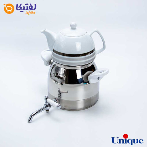 ست کتری و قوری شیردار 3 لیتر استیل یونیک UN-7206 دسته کالیت نسوز