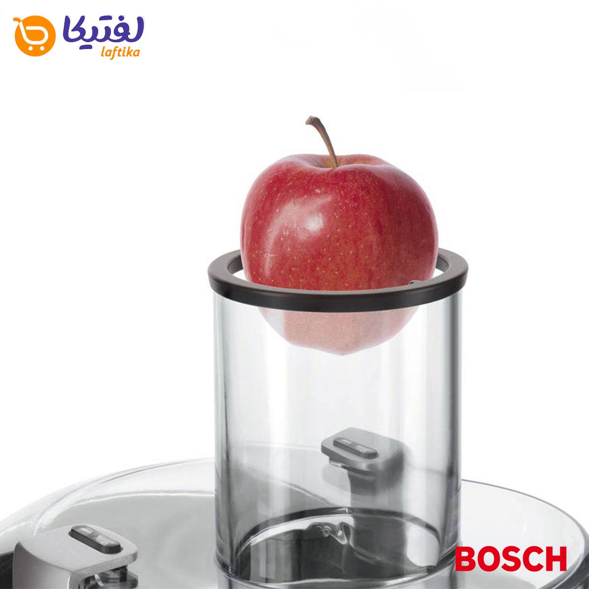 آبمیوه گیری بوش دارای سایز دهانه ورودی به اندازه یک سیب کامل