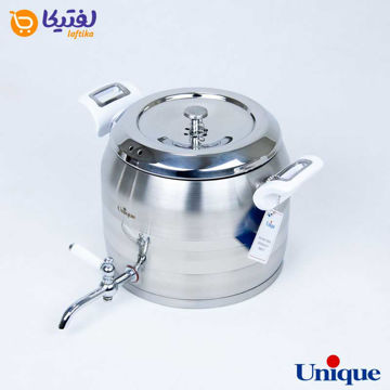 کتری استیل 5 لیتر با قوری چینی طرح ترک یونیک UN-7295