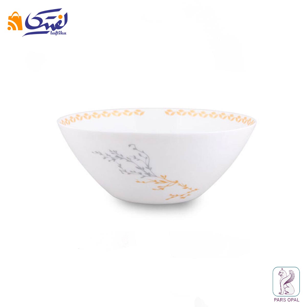 کاسه سرویس پذیرایی 28 پارچه پارس اپال طرح پیچک کد 942