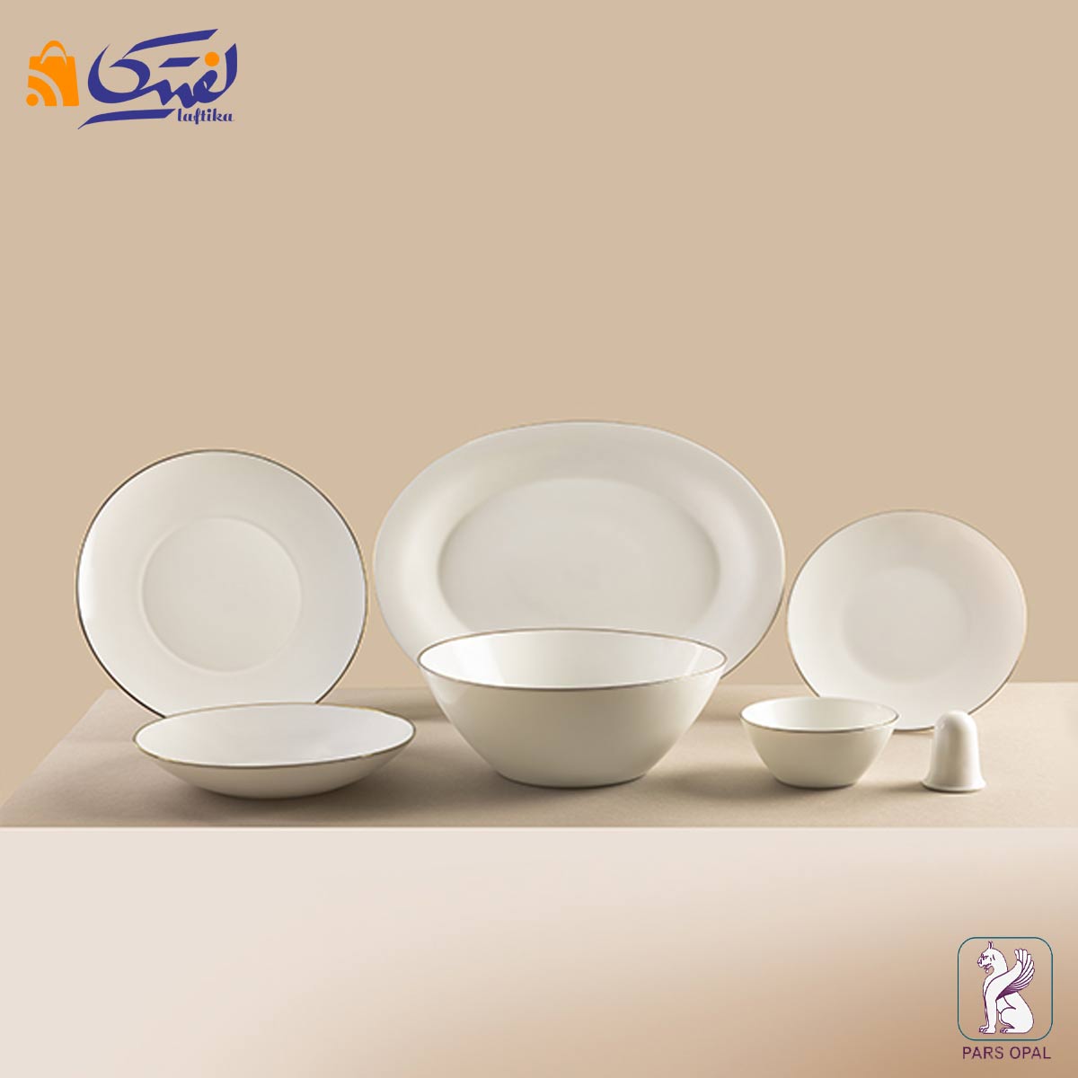 قیمت سرویس 28 پارچه پارس اپال مدل لب طلا