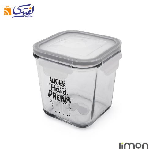 قیمت ظرف شیشه ای لیمون مربع دربدار 860 میلی لیتری چاپی 2110