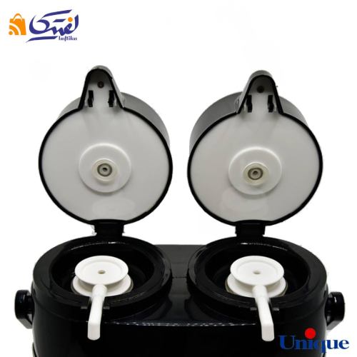 فلاسک استیل یونیک ۱.۶ لیتری دوقلو شیشه دار UN-9060