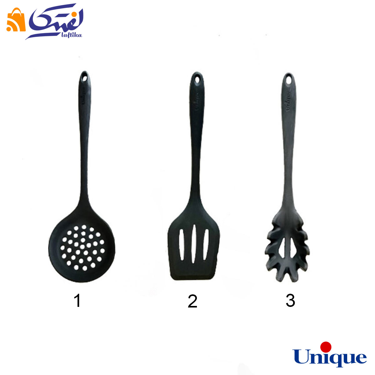 کفگیر و ملاقه تک تمام سیلیکون یونیک UN-1180