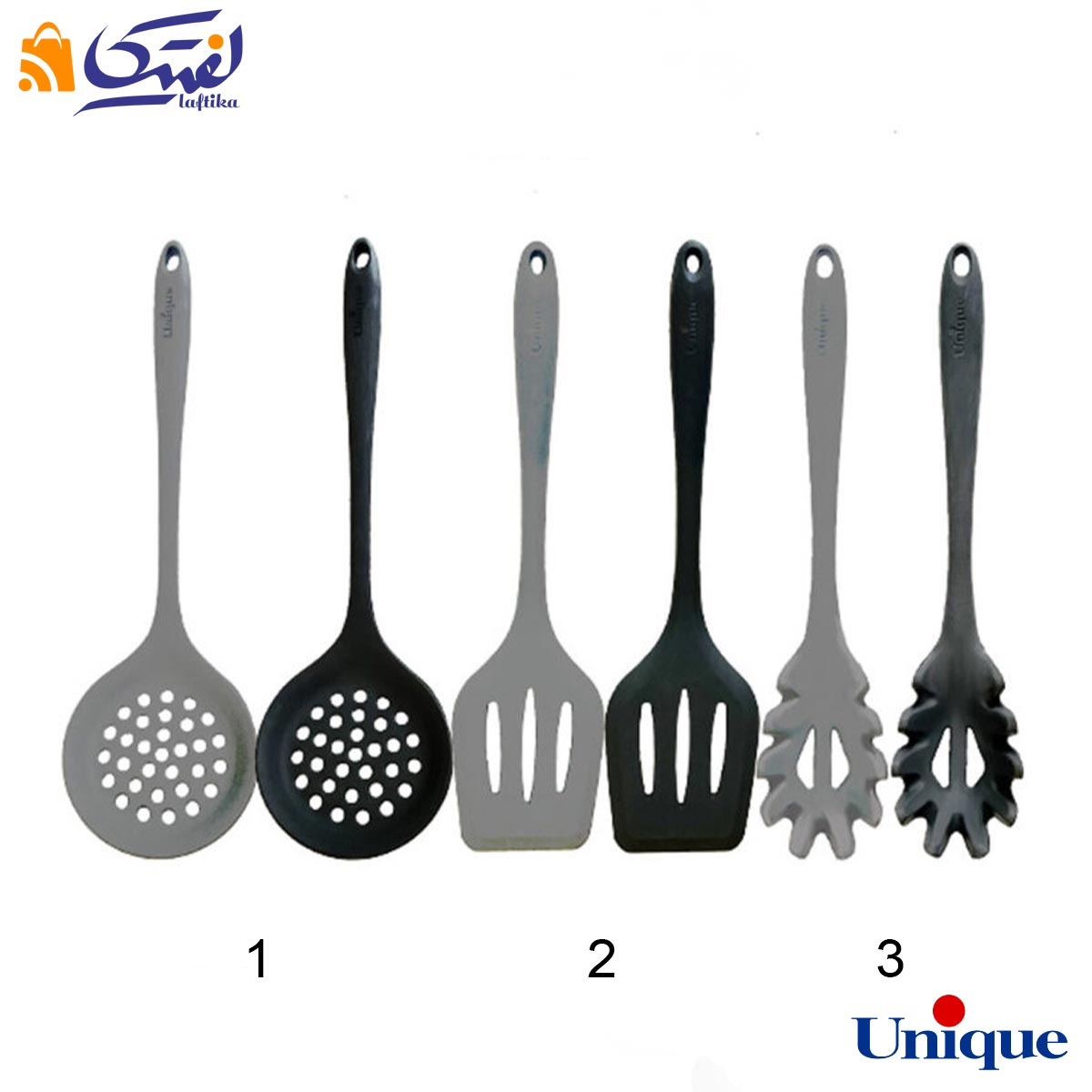 کفگیر و ملاقه یونیک تمام سیلیکون UN-1180