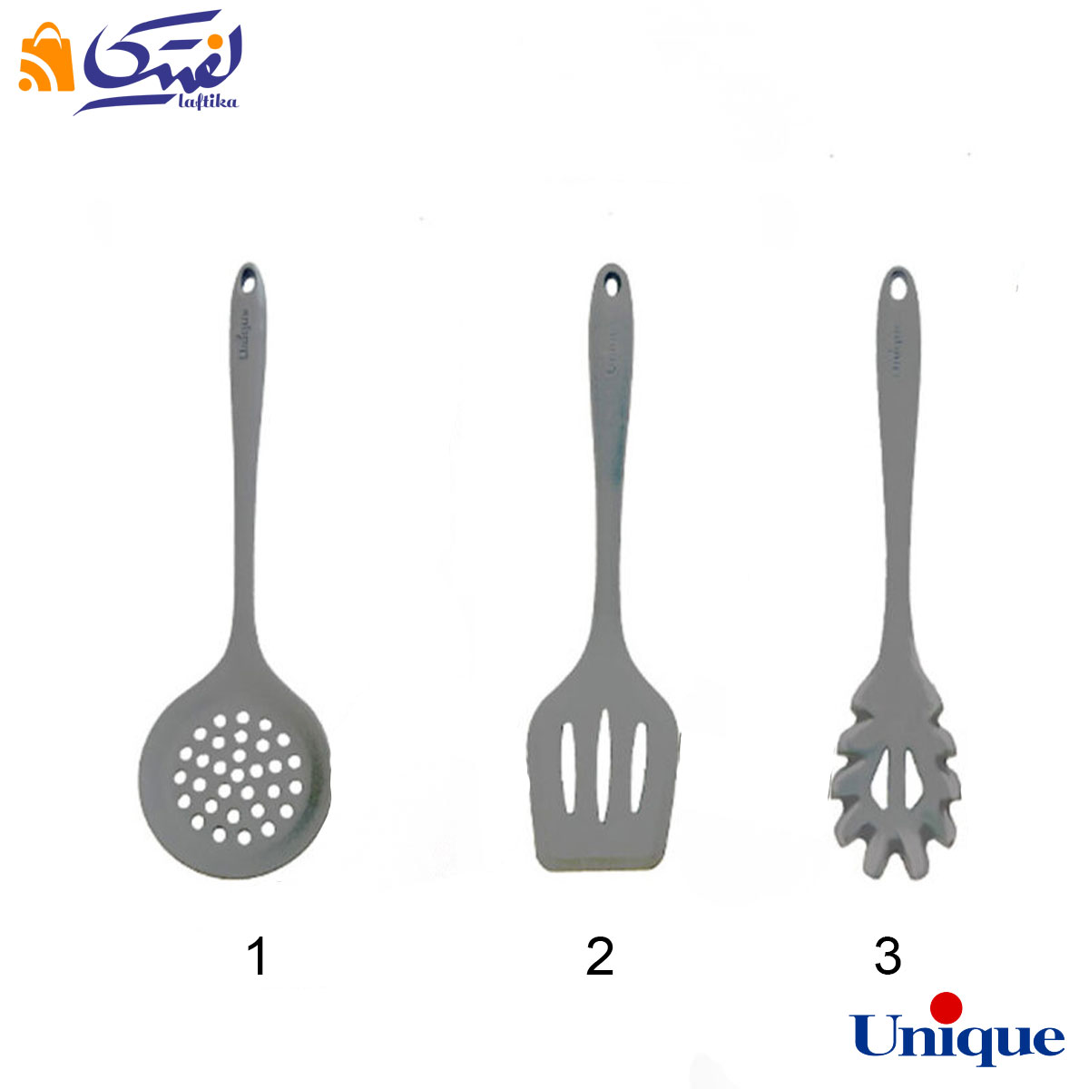 کفگیر و ملاقه یونیک تمام سیلیکون UN-1180