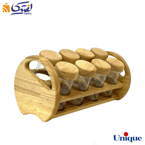 ست ادویه یونیک 8 عددی چوبی UN-6139