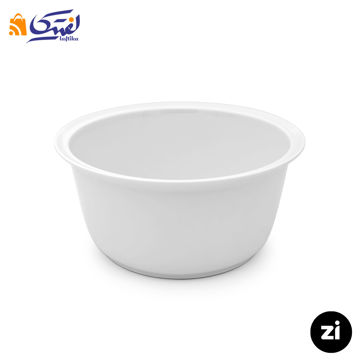 پیاله لبه دار چینی زرین مدل آشپزخانه سایز 21 سفید