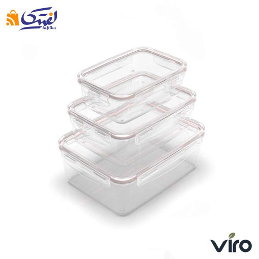 سرویس فریزری ویرو 6 پارچه مستطیل ایزی لاک کد 206