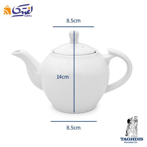 قوری گرد سفید تقدیس سایز 6