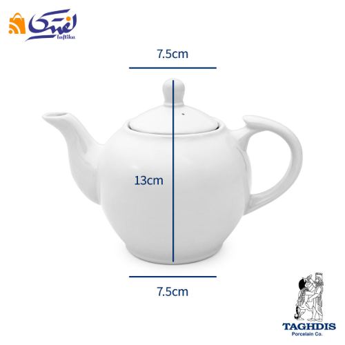 قوری گرد سفید تقدیس سایز 4