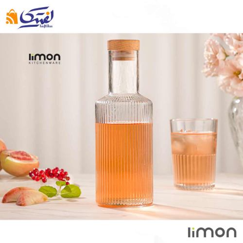 بطری آب درب چوبی 700 میلی لیتری لیمون 2266