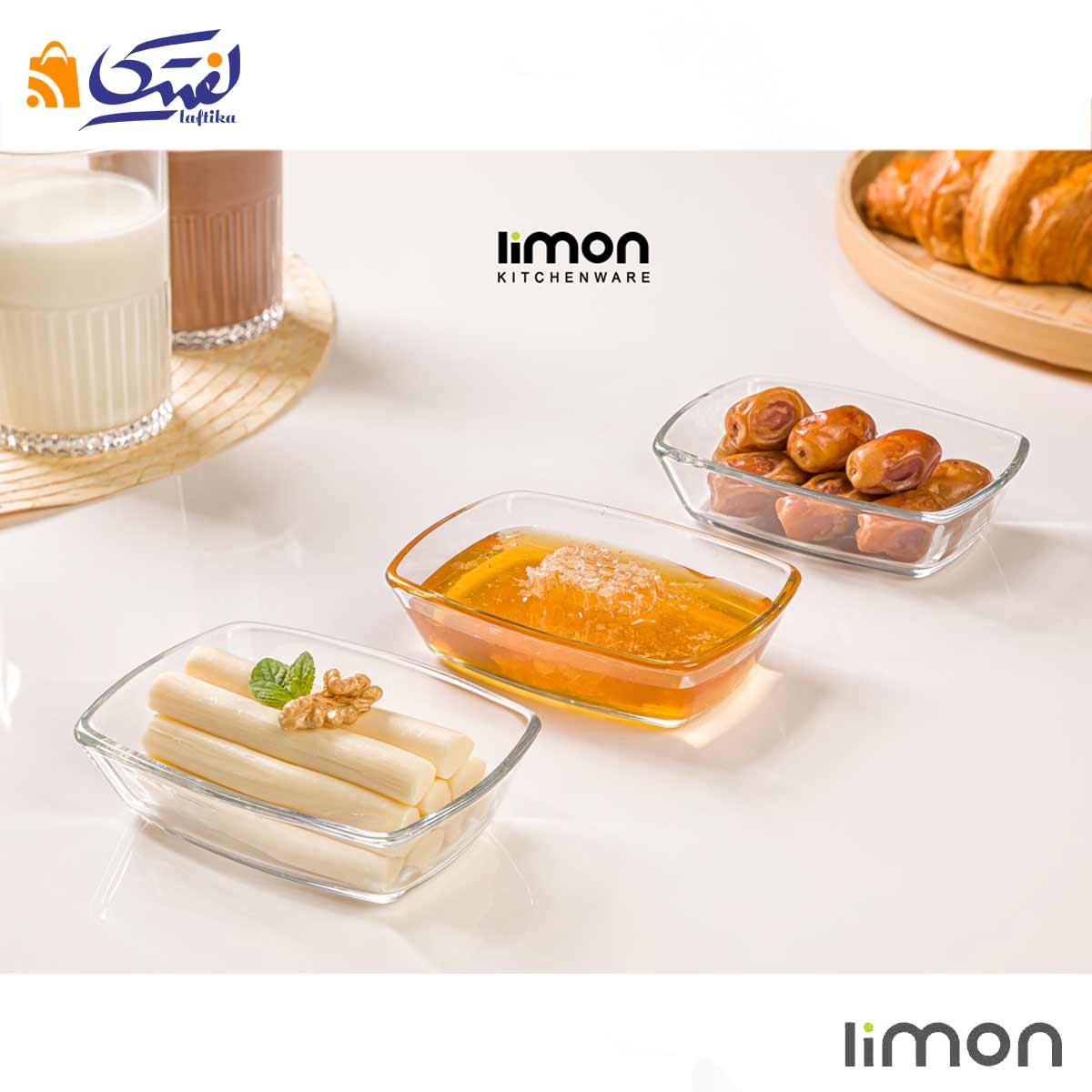 پیاله شیشه ای کوچک لیمون 6 عددی 2225