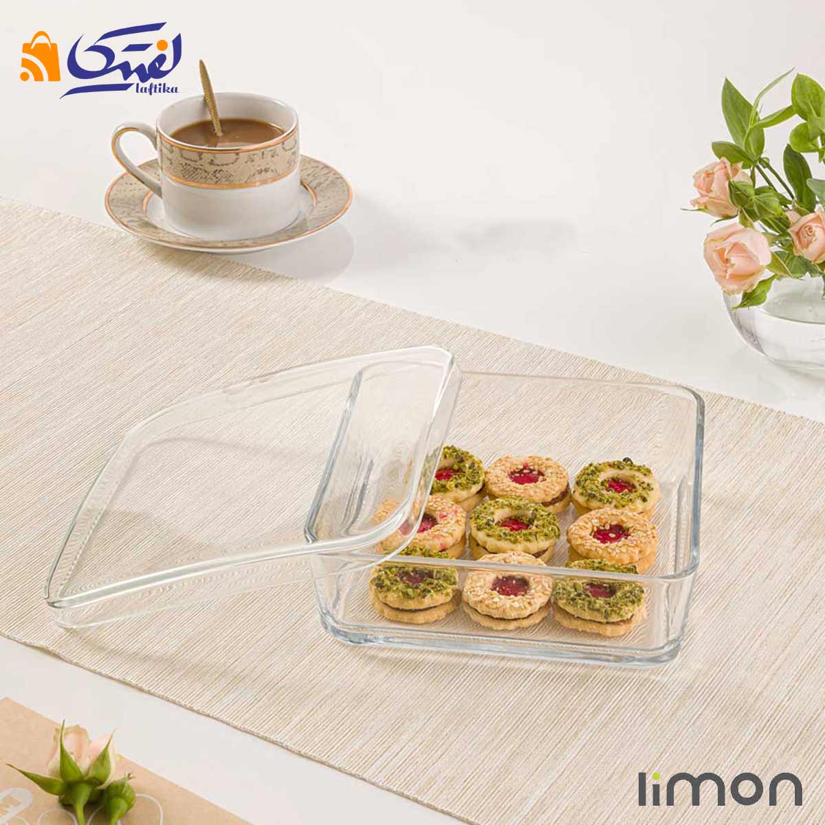 ظرف شیشه ای دربدار لیمون 2154