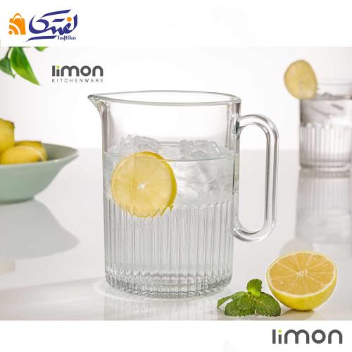 پارچ شیشه ای شیاردار لیمون 2228