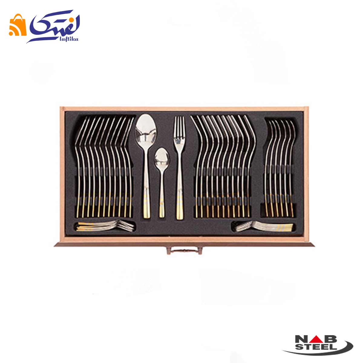سرویس قاشق چنگال 116 پارچه ناب استیل مدل ورونا