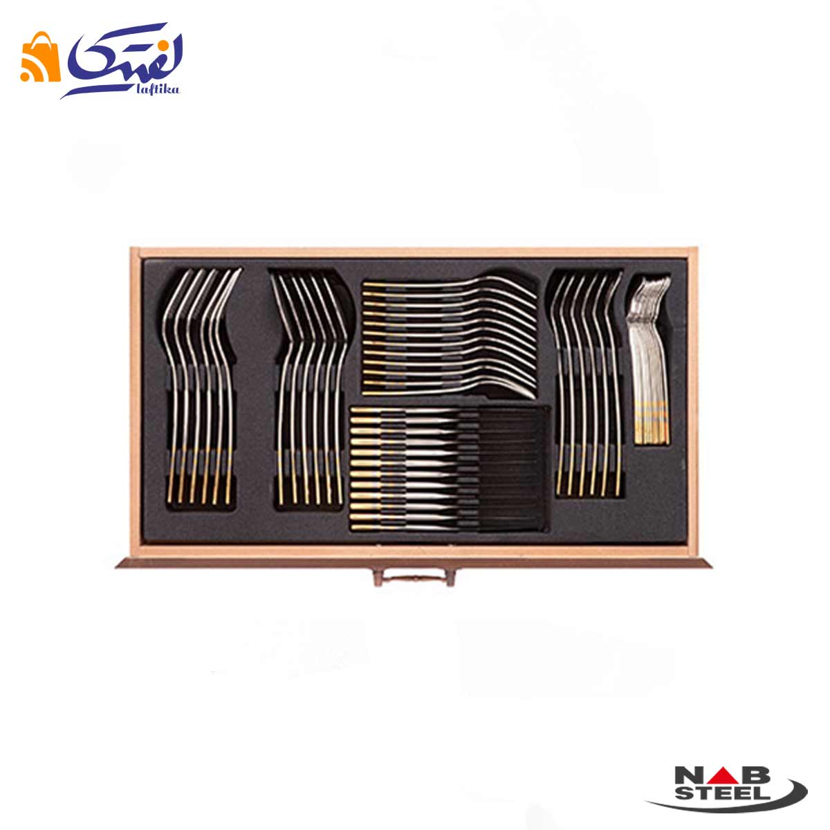 سرویس قاشق چنگال 116 پارچه ناب استیل مدل ورونا