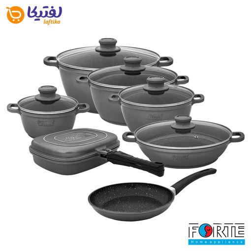 سرویس قابلمه گرانیتی 14 پارچه فورته Forte مدل پریما طوسی