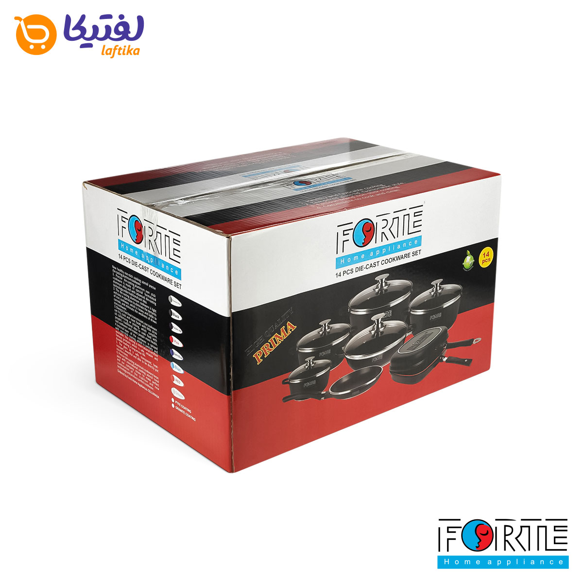 سرویس قابلمه گرانیتی 14 پارچه فورته Forte مدل پریما طوسی