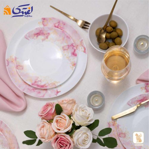 سرویس آرکوپال 28 پارچه پارس اپال طرح آرامیس با طرح و نقش ماندگار