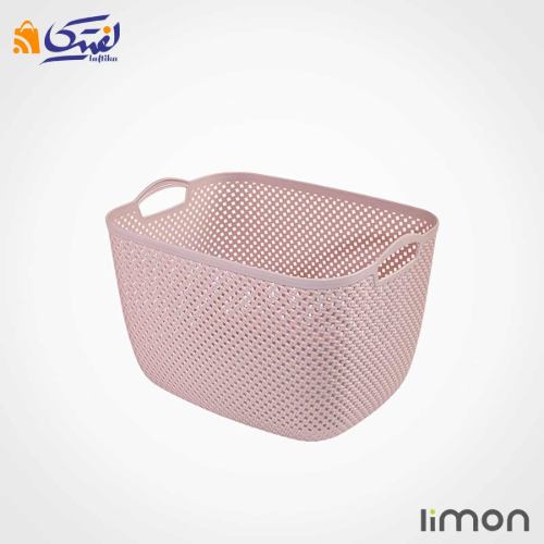 سبد رخت لیمون مستطیل متوسط طرح بافت با کیفیت بالا