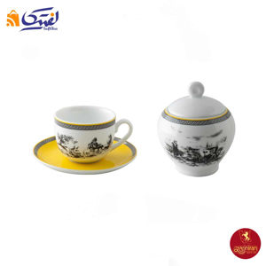سرویس چای خوری چینی زرین ایتالیا اف طرح ویلیج 14 پارچه بهترین انتخاب برای خاص پسندان