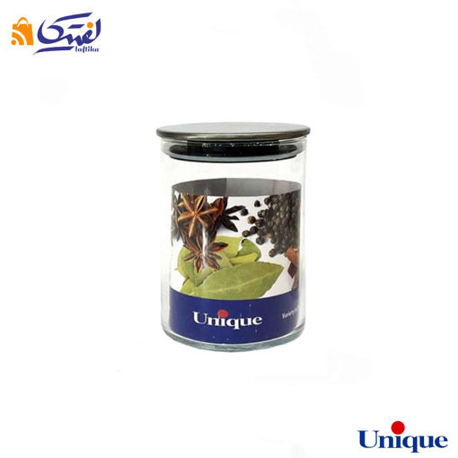 ظرف ادویه شیشه ای یونیک درب استیل ۱۰ سانتی متری (قطر 6) UN-1287