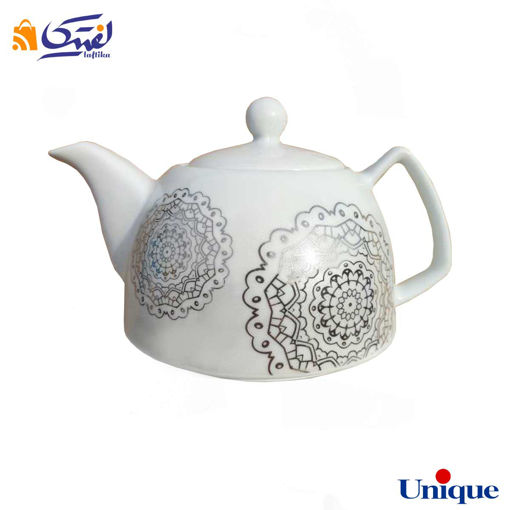 قوری چینی یونیک مدل ماندالا سیلور UN-7542