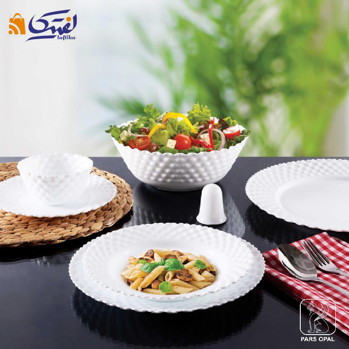 خرید قسطی سرویس گرد سفید آجری پارس اپال