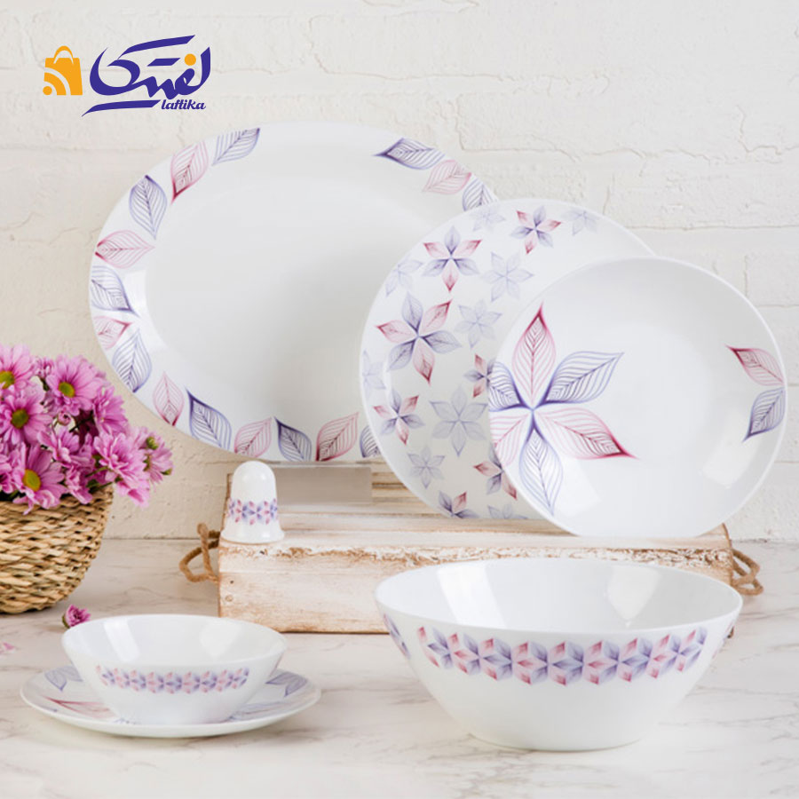 خرید سرویس شاینر بنفش 28 پارچه پارس اپال با قیمت مناسب