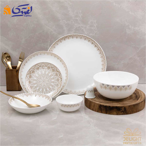 سرویس اپال دیلایت 28 پارچه الگانس طرح رونیسا شامپاینی کد 223