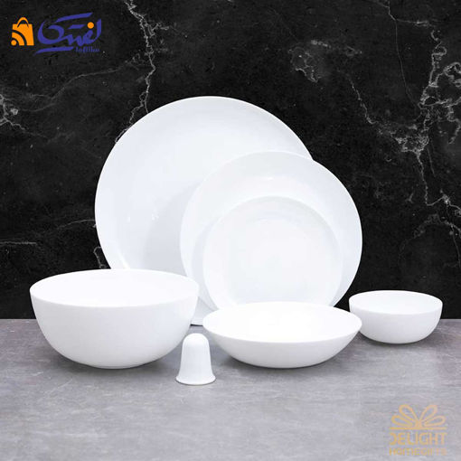 سرویس اپال دیلایت 28 پارچه طرح الگانس سفید