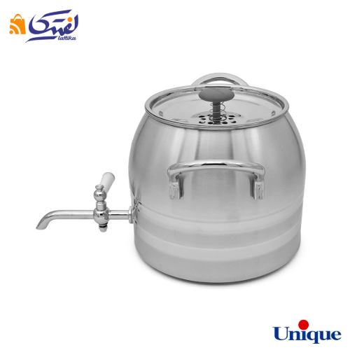 کتری و قوری یونیک استیل شیر دار 4 لیتر UN-7224 دسته استیل