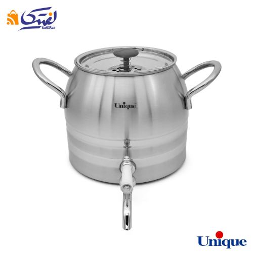 کتری و قوری یونیک استیل شیر دار 4 لیتر UN-7224 دسته استیل