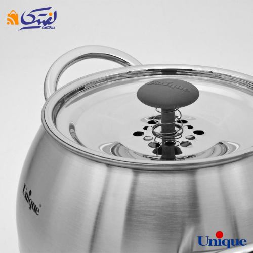 کتری و قوری یونیک استیل شیر دار 4 لیتر UN-7224 دسته استیل