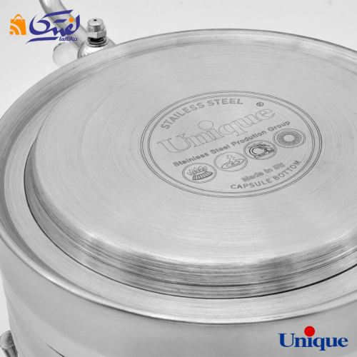 کتری و قوری یونیک استیل شیر دار 4 لیتر UN-7224 دسته استیل