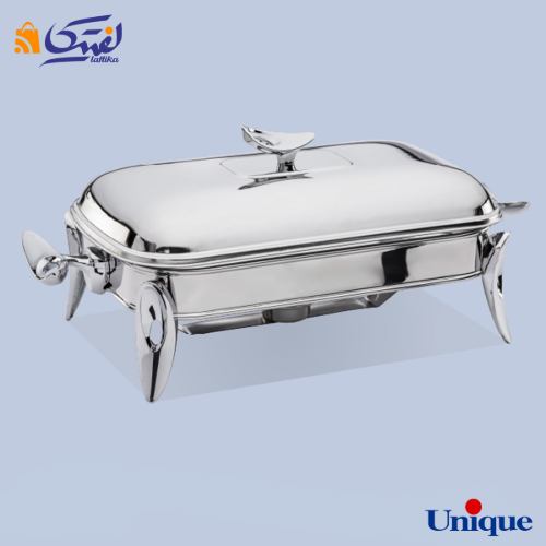 سوفله خوری یونیک مستطیل بزرگ قایقی نقره ای UN-3850