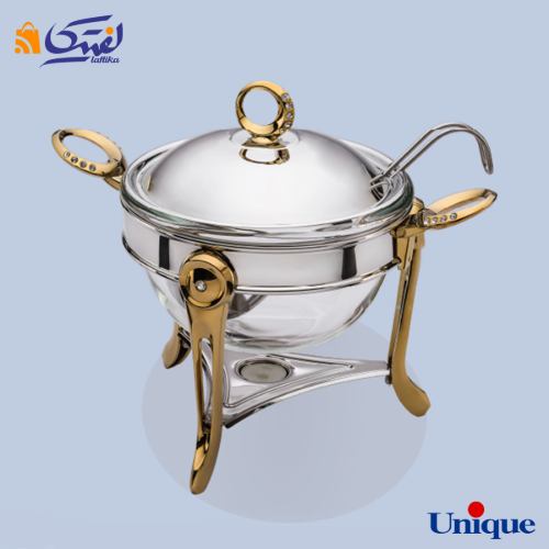 سوپ خوری یونیک نگین دار طلایی UN-3914
