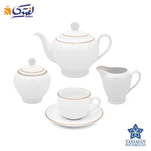 سرویس چینی زرین ایتالیا اف زرین رزگلد یاسمن 76 پارچه