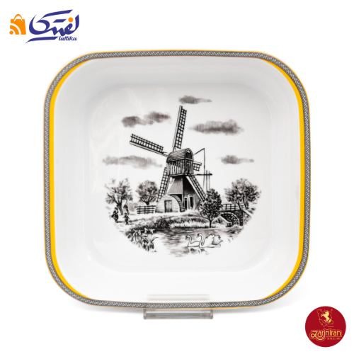 دیس لازانیا مربع چینی زرین سایز 26 ویلیج