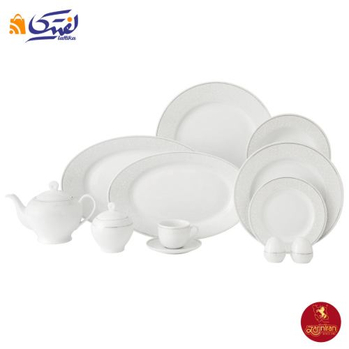 سرویس چینی زرین ایتالیا اف کلارا پلاس 12 نفره 74 پارچه