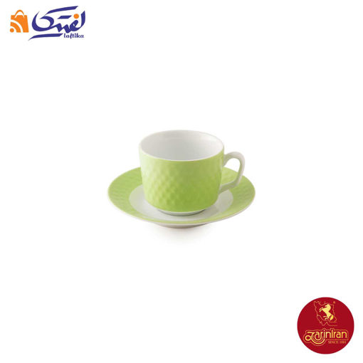 سرویس چای خوری چینی زرین رادیانس طرح پسته 12 پارچه