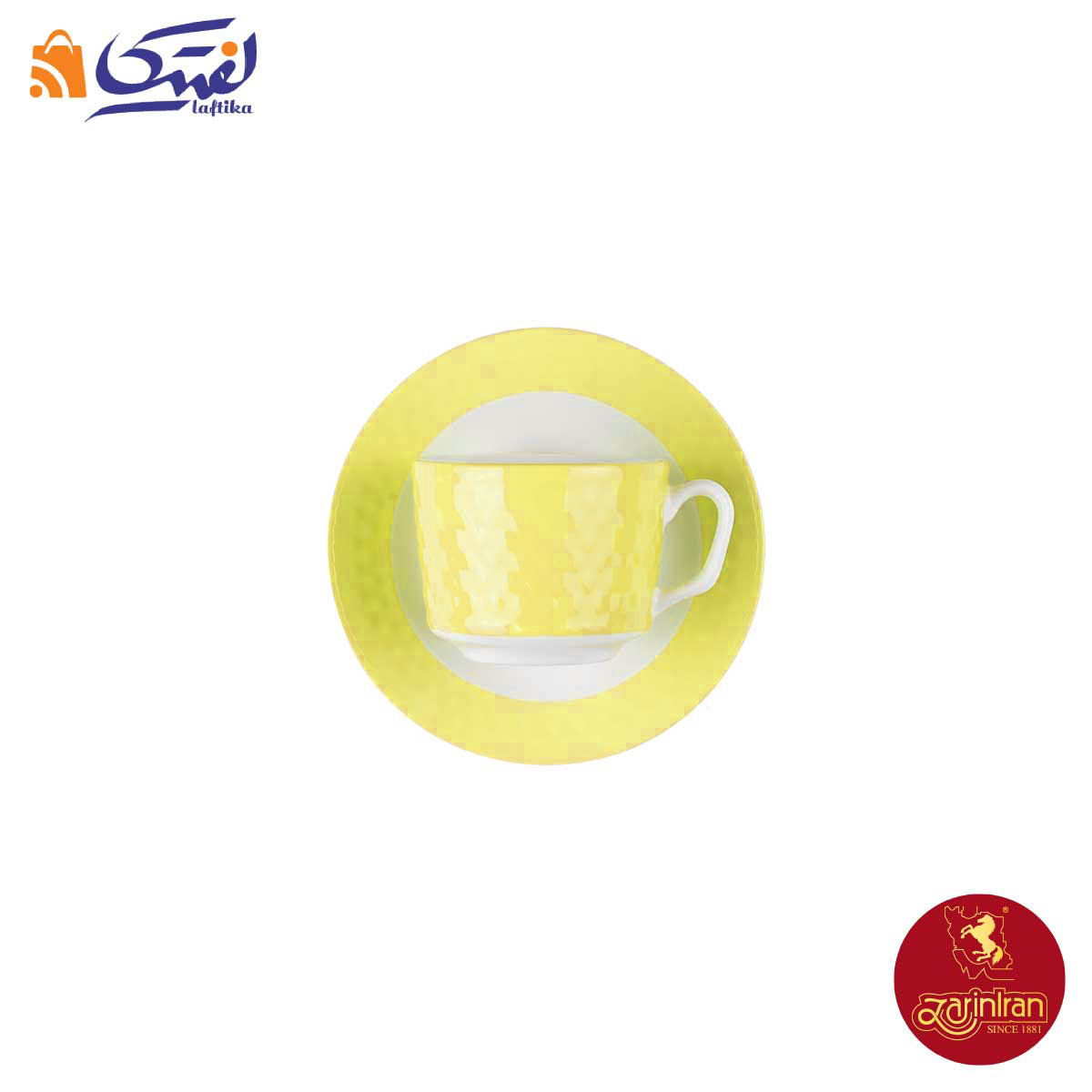 سرویس چای خوری چینی زرین رادیانس طرح آفتاب 12 پارچه
