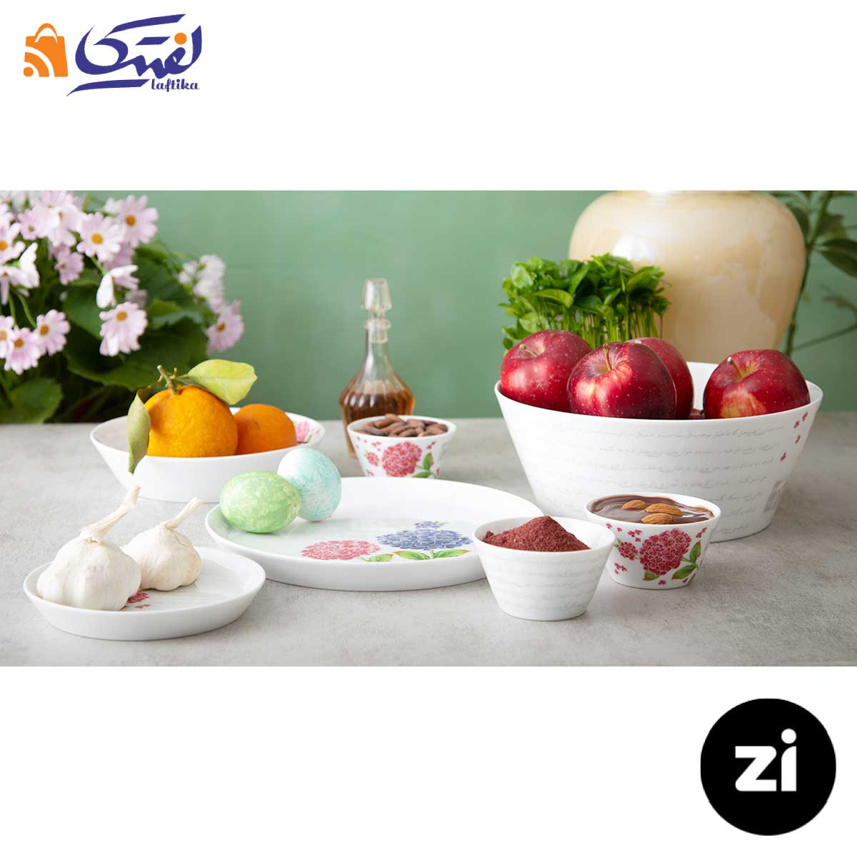 بشقاب گود چینی زرین Zi فرم اس غزل سایز 19